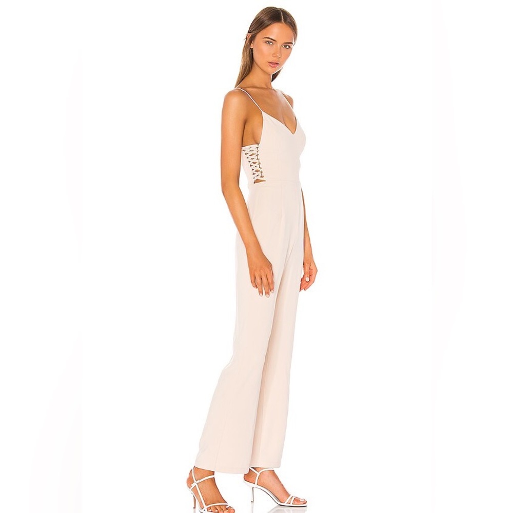 Superdown, size small, scrappy side, jumpsuit. Cream color, great for a party!